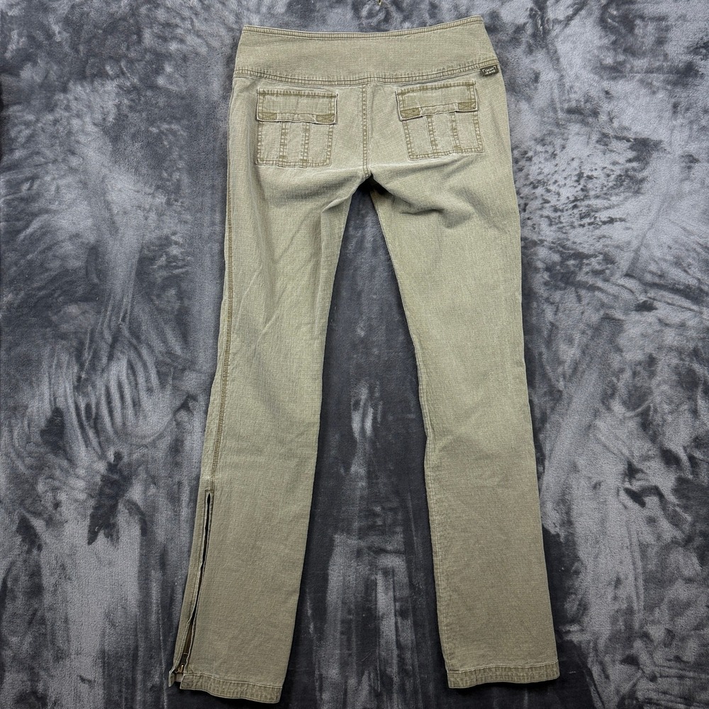 Z. Brand Cargo Pants Womens 29 Olive Green Ripstop Low Rise Y2K Zipper Hem - Picture 7 of 8